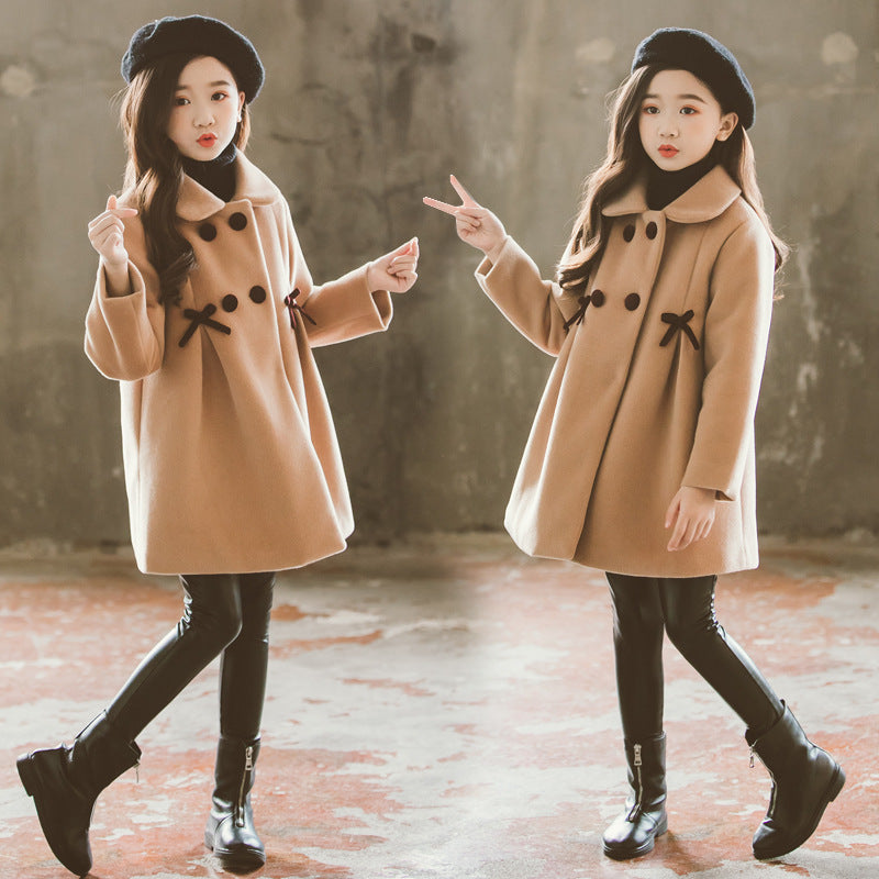 Mid-Length Princess Style Woolen Coat # GIAA21210040 & GIAA22210014
