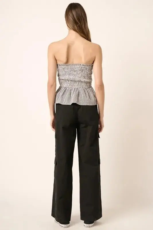 Trendsi Low Rise Cargo Pants Women's Y2K Streetwear Trousers Elastic Waist Comfy