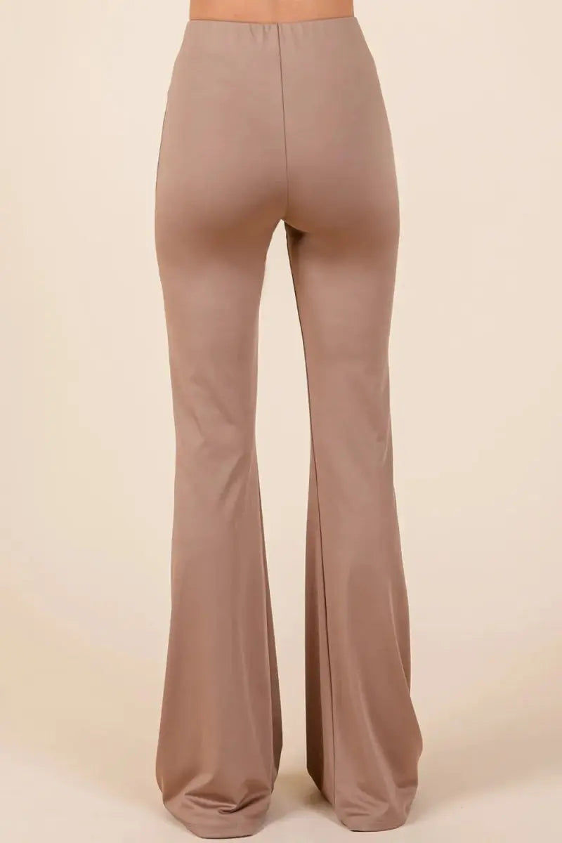 Trendsi Flare Pants Women's Casual Wear Soft Stretchy Elastic Waist Pants