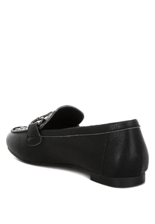 Mocasines de mujer Shoes Rag Company Modaha de cuero auténtico con adorno de herradura