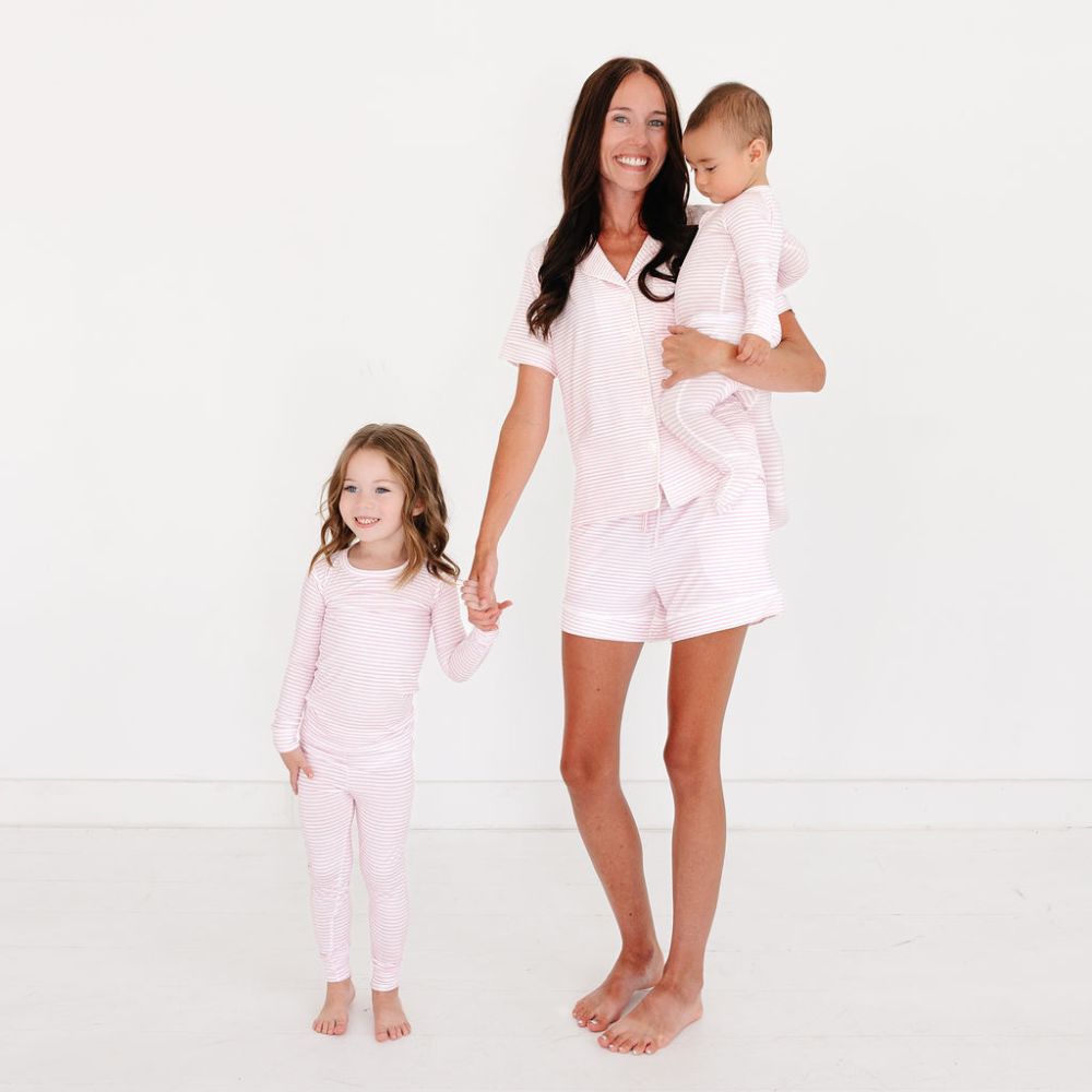 Ballet Stripe Bamboo Toddler Pajama Set