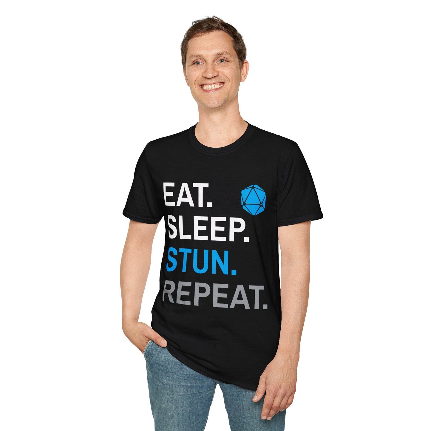 Camiseta de la Clase Monje – 'Comer, Dormir, Aturdir, Repetir'