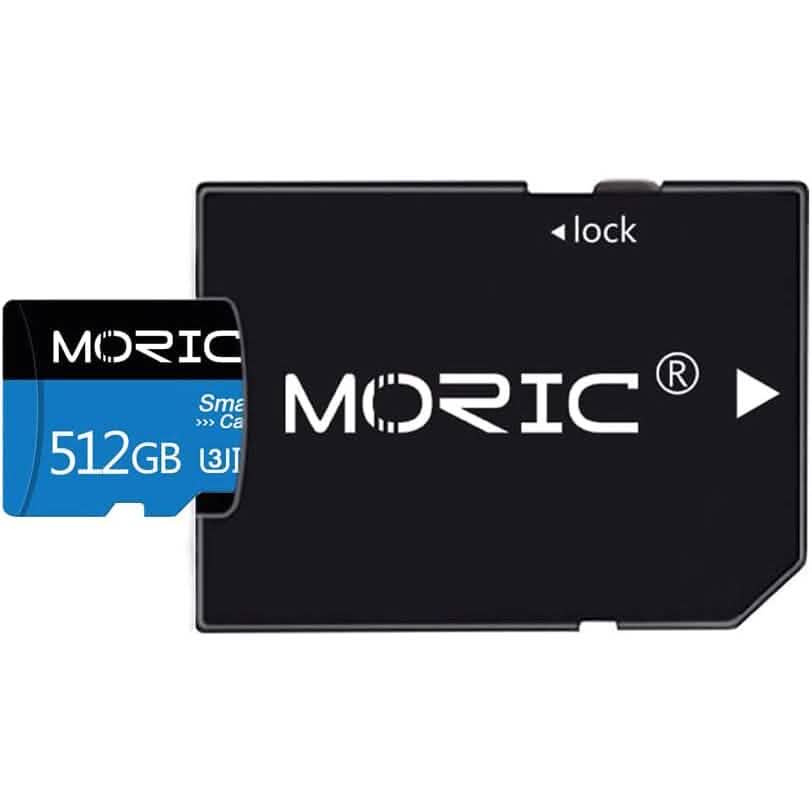 Moric 512GB Micro SD Card with Adapter Class 10 Fast Speed Memory Card (Refurbished)