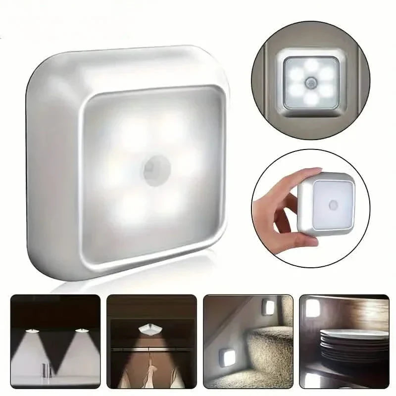 Motion Sensor Night Light, 6 LED Wall Lamp