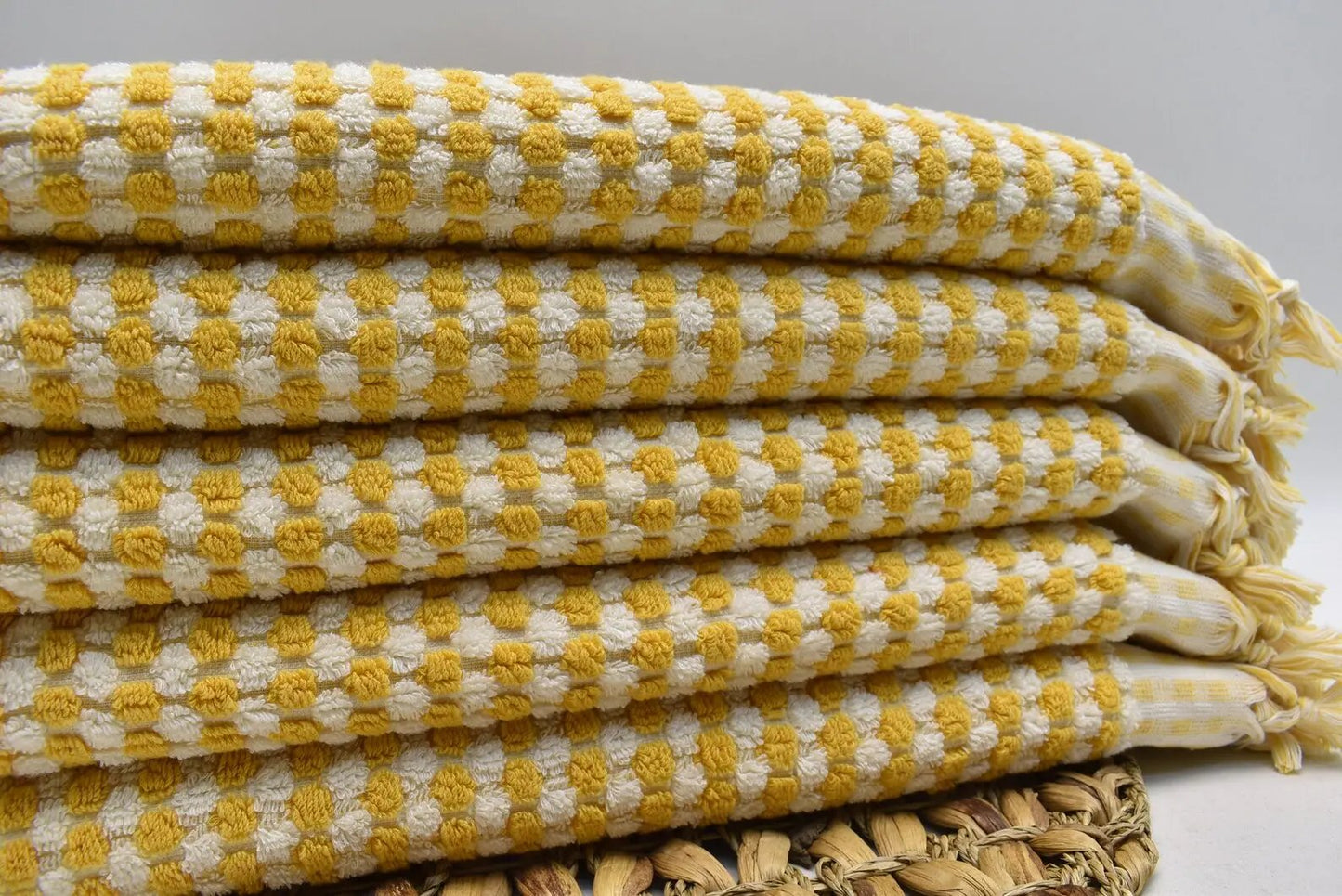 Hand Towel - Terry - Bubble Mustard