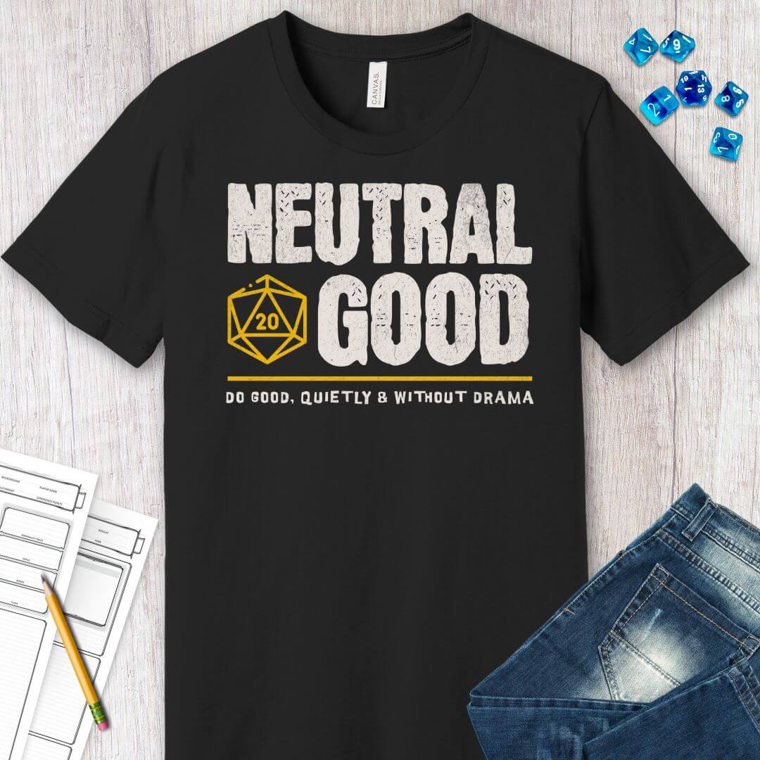 Camiseta Bien Neutral - Camiseta Alineamiento D&D