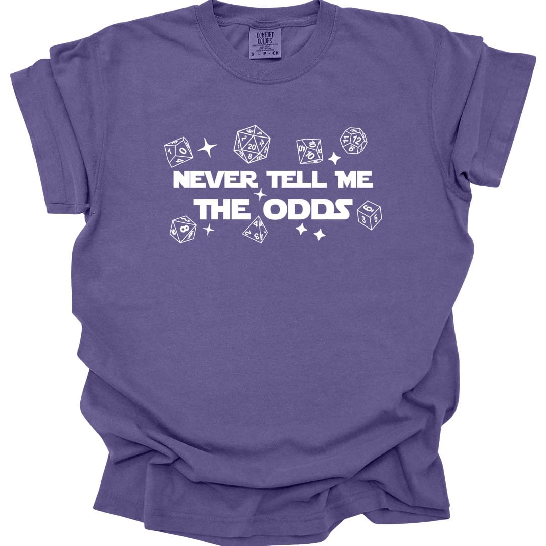 Never Tell Me The Odds D&D T-Shirt - Comfort Colors