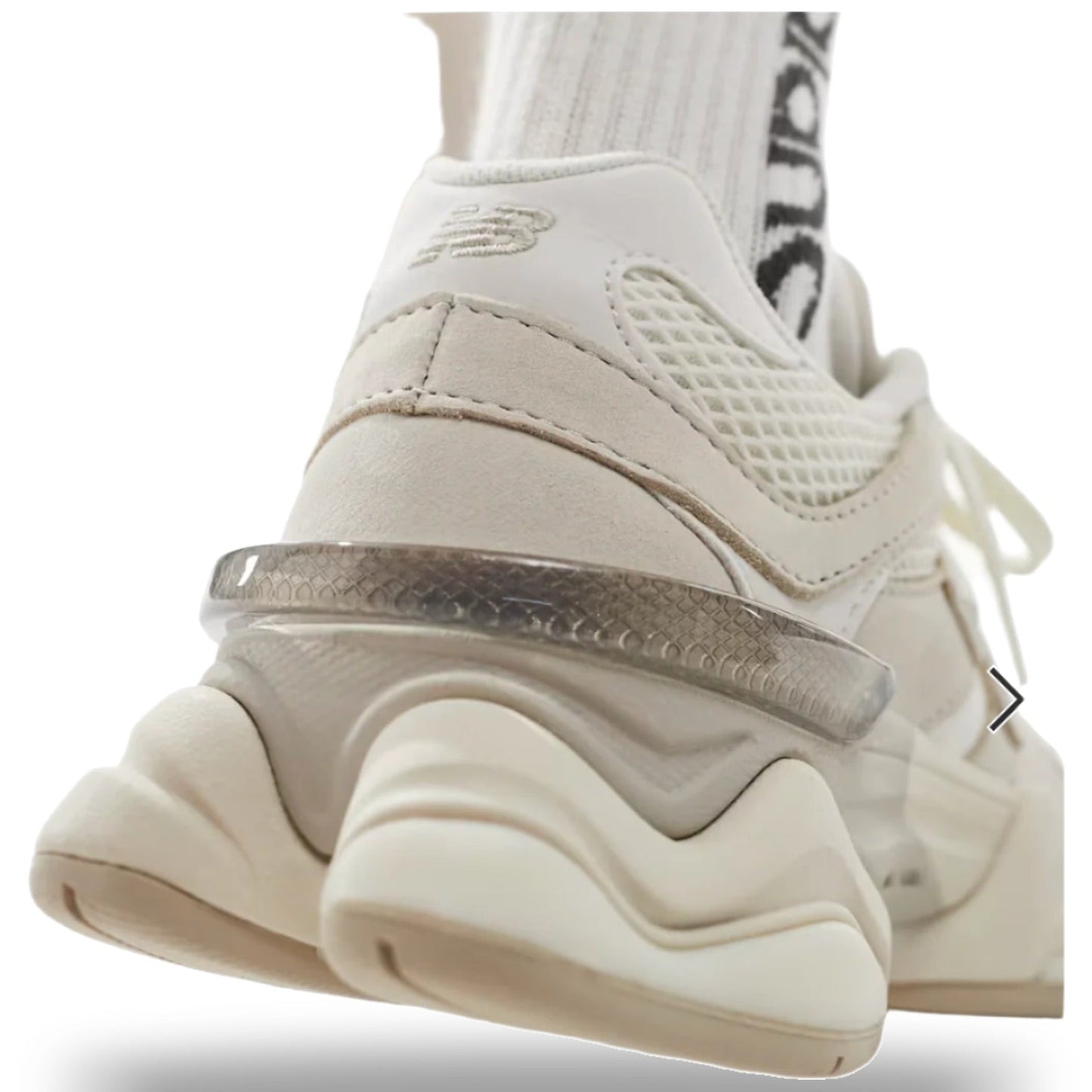 New Balance 9060 Beige Ribbon Laces