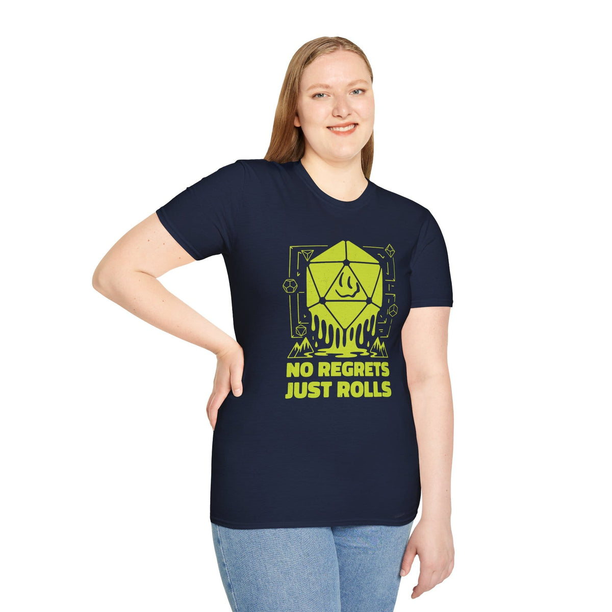 No Regrets Just Rolls D20 T-Shirt