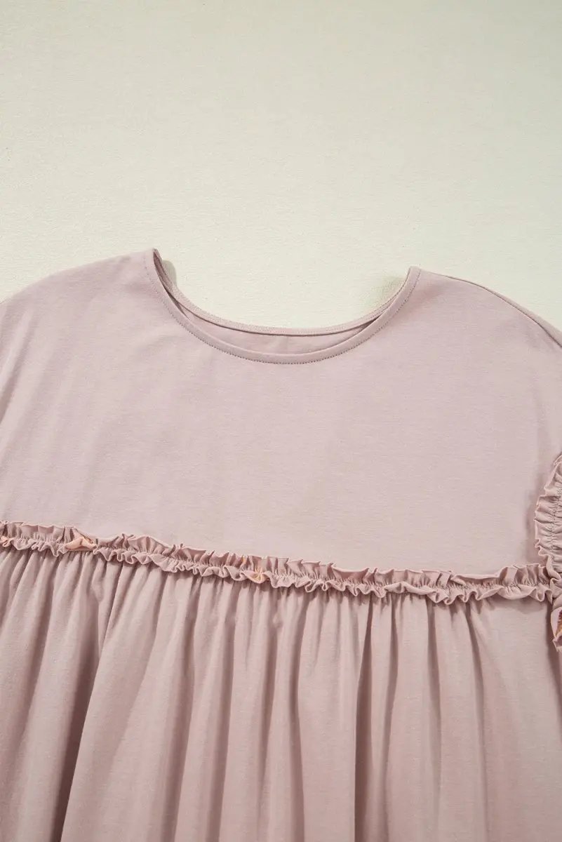 Women's Mini Dress | Frilled Trim Cotton Blend