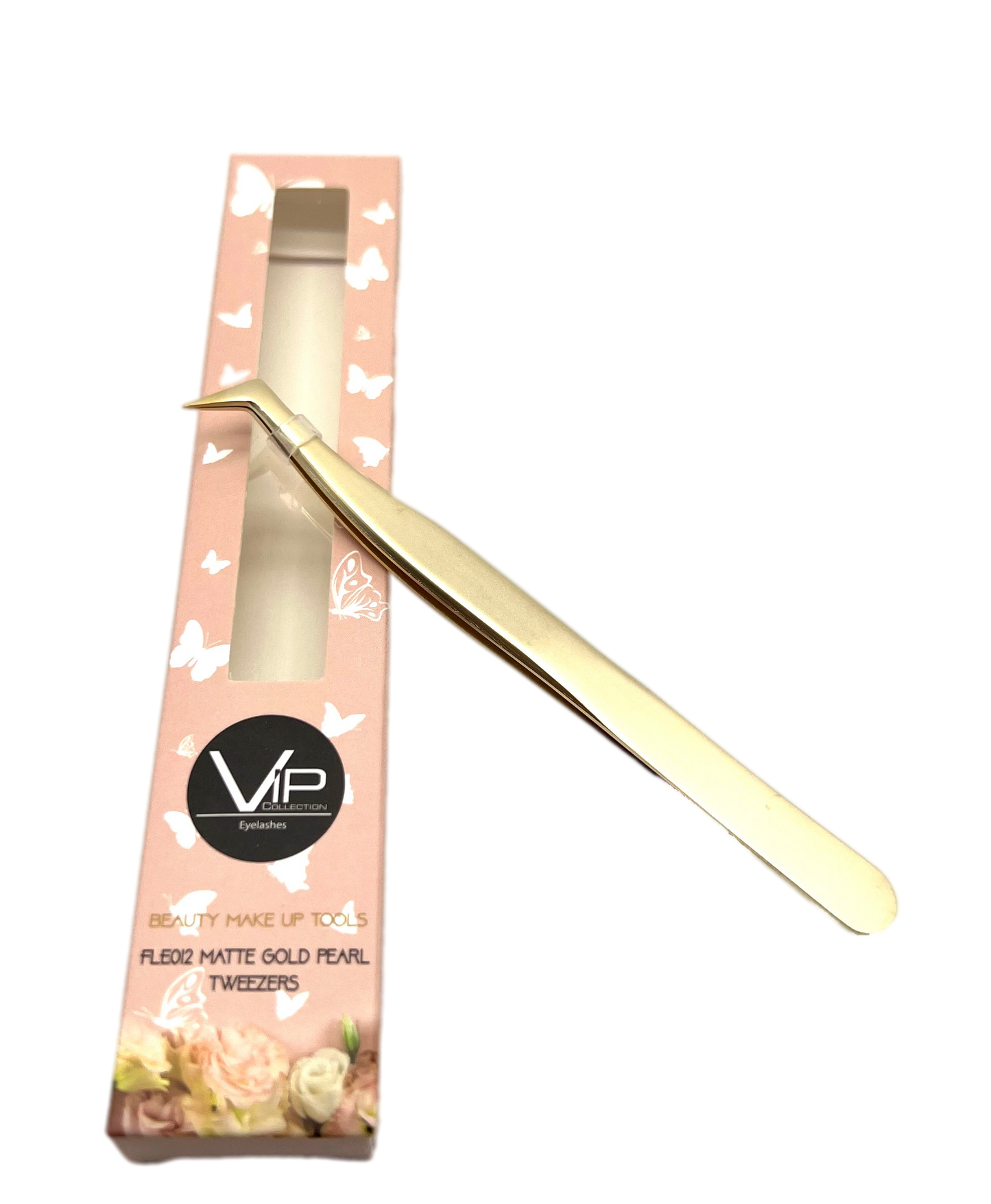 VIP Extensions Eyelash Tweezers FLE008, Blue
