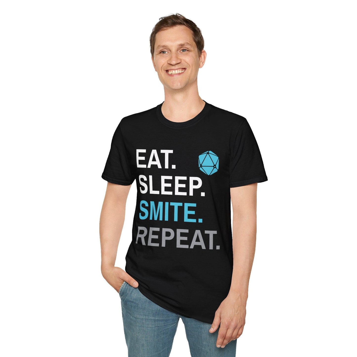 Camiseta de Paladín Castigo Divino – "Comer, Dormir, Castigar, Repetir"