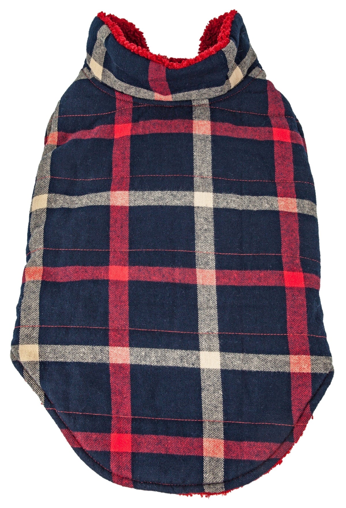 Chaqueta de perro Pet Life® 'Allegiance' de moda clásica a cuadros con aislamiento