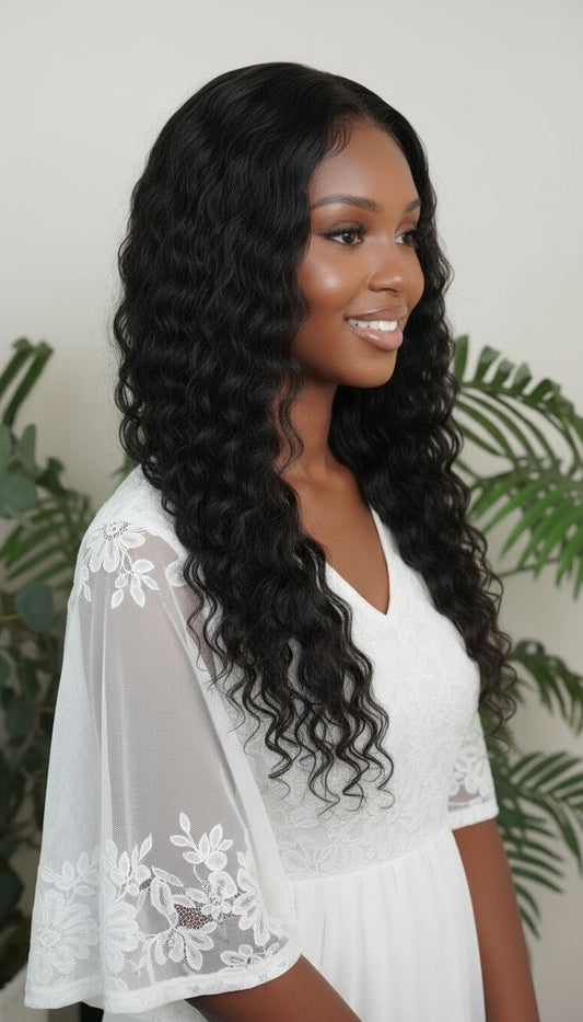 Extensiones de cabello ondulado profundo
