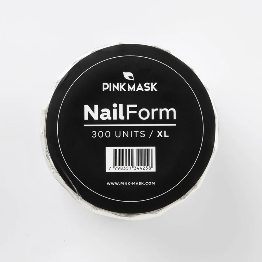 Pink Mask - Nail Sculpting Forms XL, 300pcs