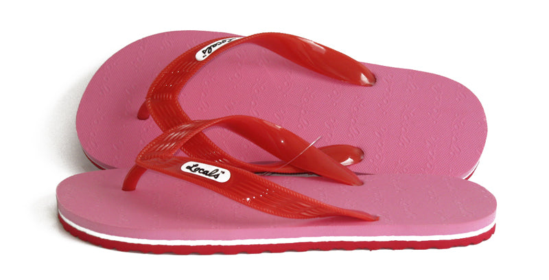 Chancletas con diseño de rayas de la marca Locals Stripe