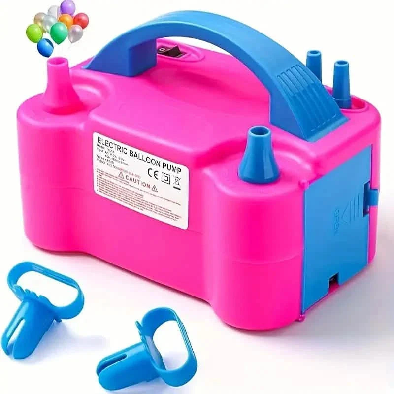 Portable Dual Nozzle Electric Air Balloon Pump and Tying Tool