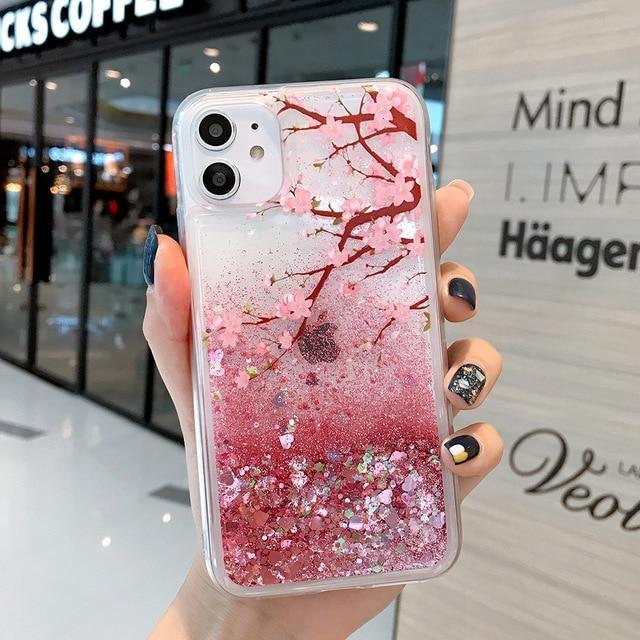 Cherry Blossom Glitter Phone Case