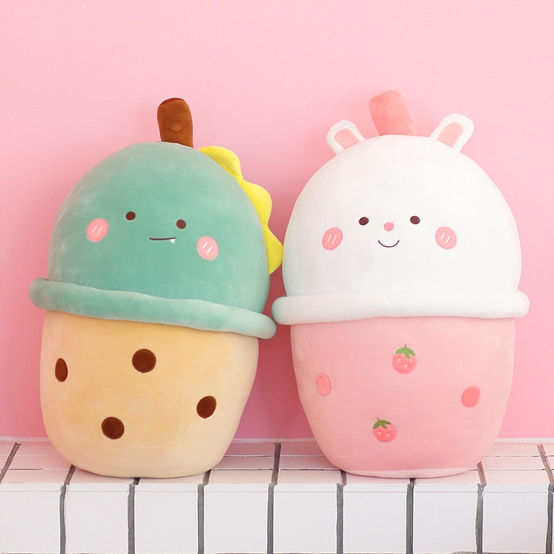 Amigos de peluche de té de boba