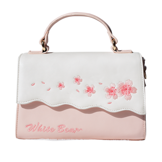 Bolso Bordado de Flores de Cerezo