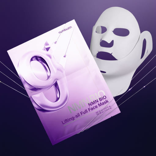 numbuzin No.9 NMN BIO Lifting-sil Full Face Mask 4ea (Upper Sheet 20ml + Lower Sheet 28ml) (+Fabric Lifting Band)