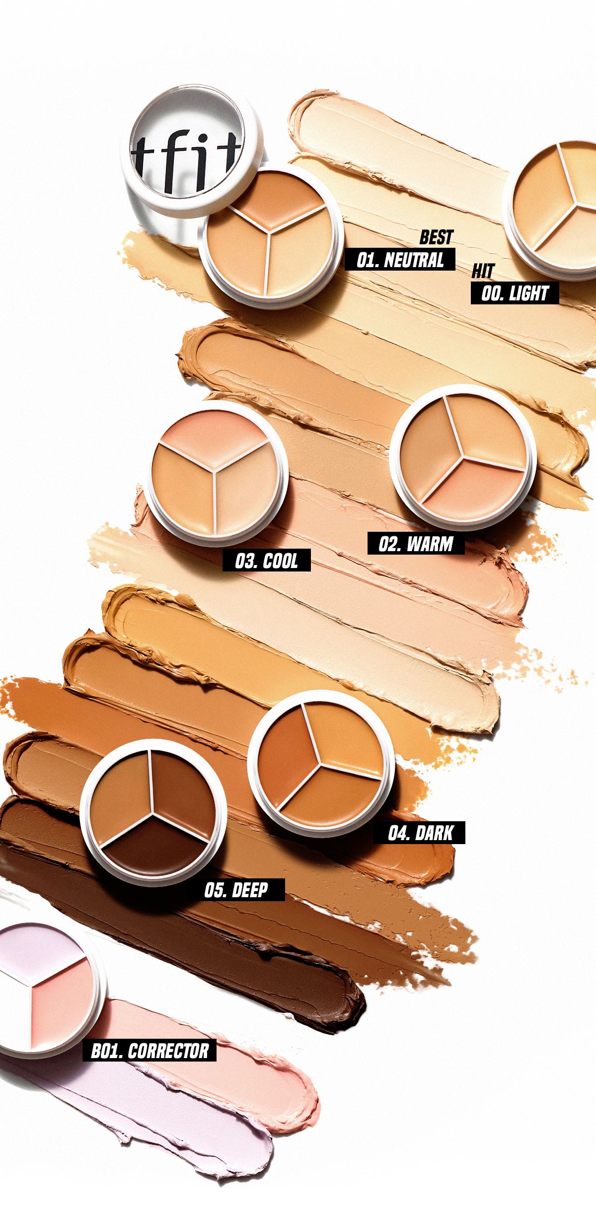 tfit Cover Up Pro Concealer 15g (6colors)