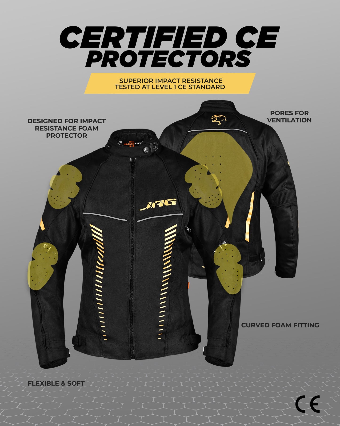 Chaqueta de moto de turismo para mujer Diana (negra)