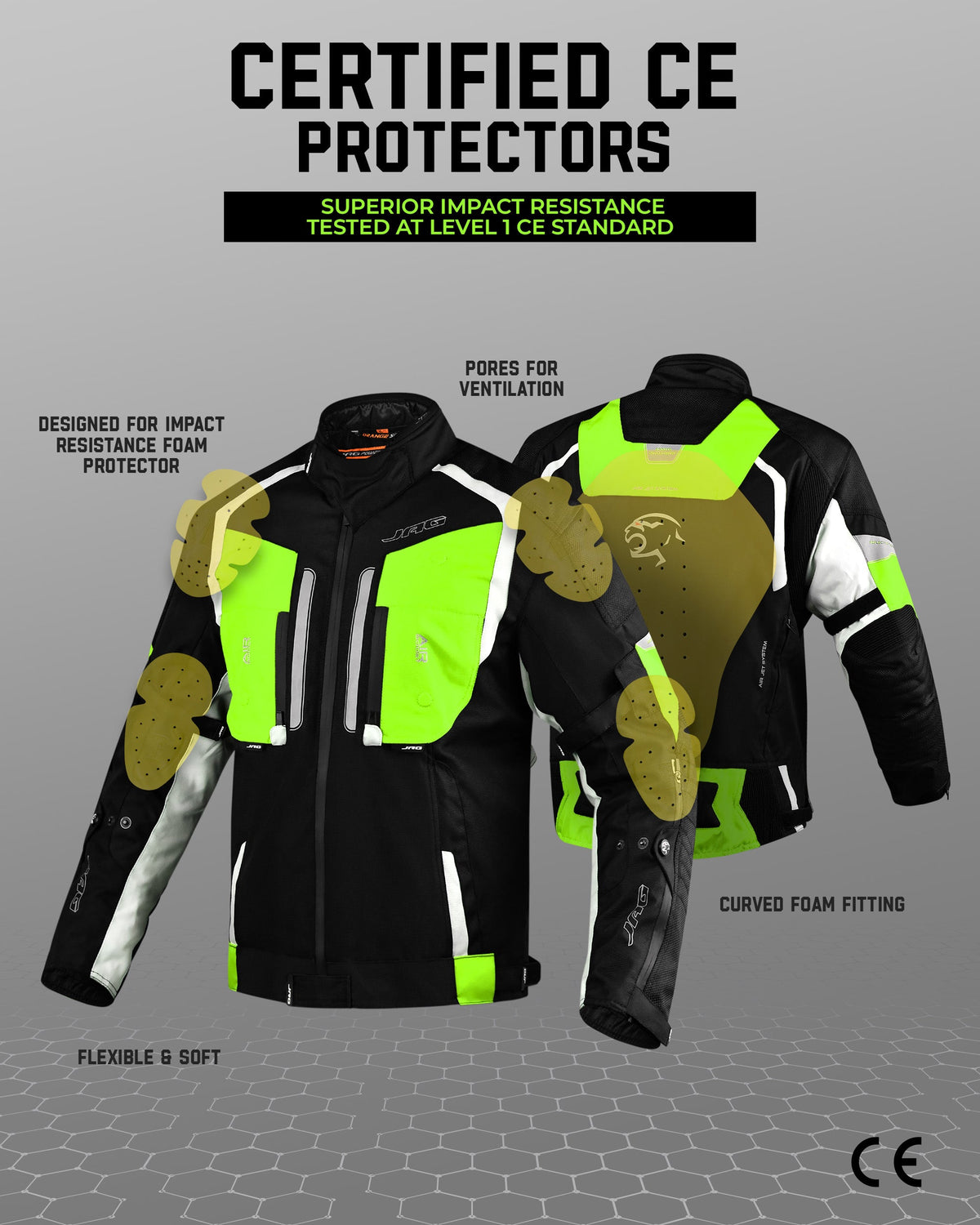 Chaqueta Protectora para Motocicleta Storm | Negro | Chaqueta para Todas las Estaciones