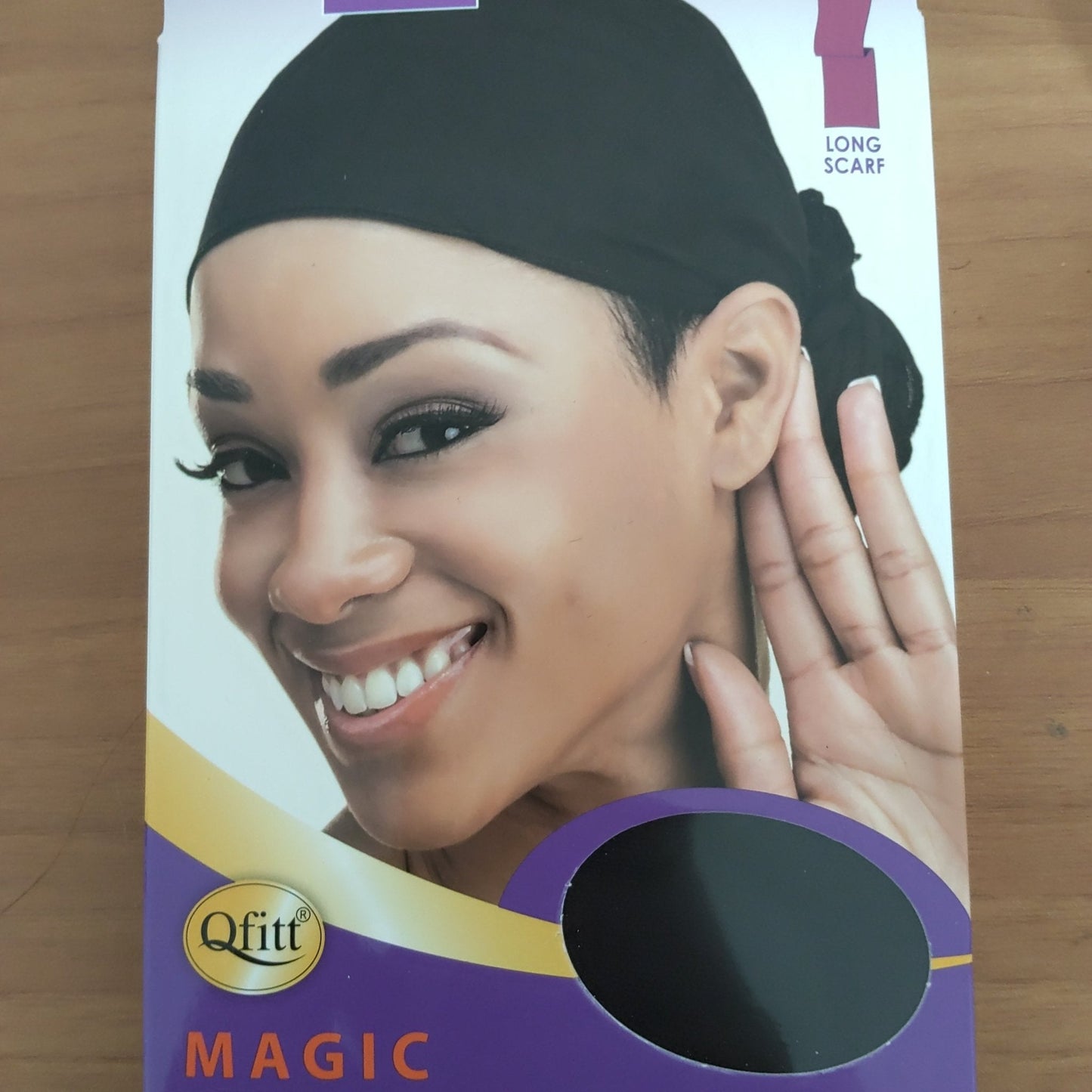 Qfitt Magic Scarf 20" x 60" 130 Black Head Wrap