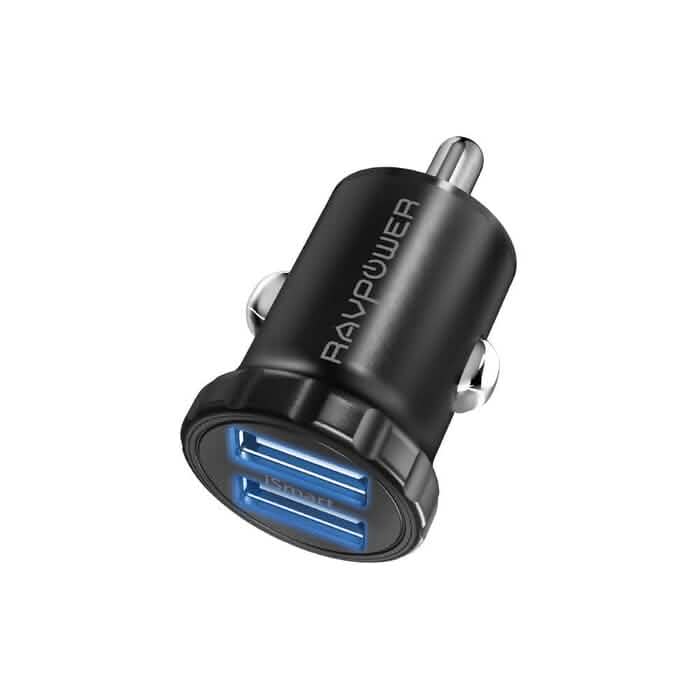 RavPower 24W 4.8A Mini Dual USB Car Adapter 2-Port Car Charger (Refurbished)