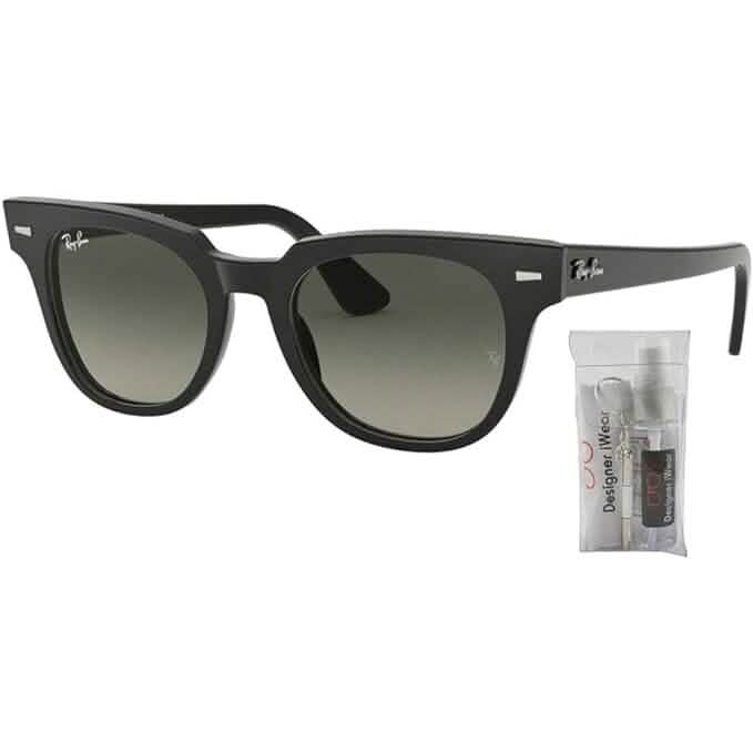 Ray-Ban RB2168 METEOR Sunglasses For Men For Women+ BUNDLE with Designer iWear Eyewear Care Kit (Refurbished)