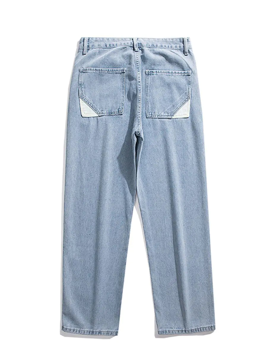 Retro Loose Straight Wide Leg Pants - # BOAA13410012