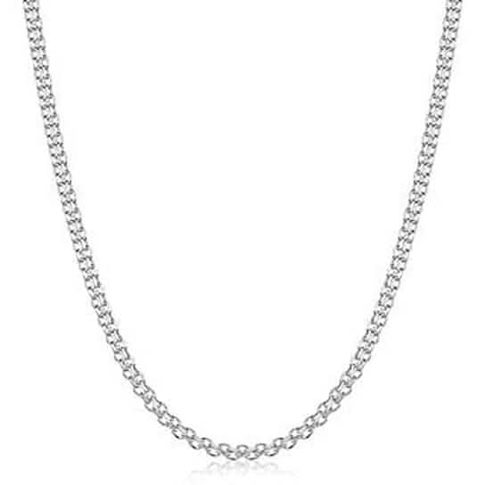 Rhodium Filled High Polish Finish Bismark Chain 20''