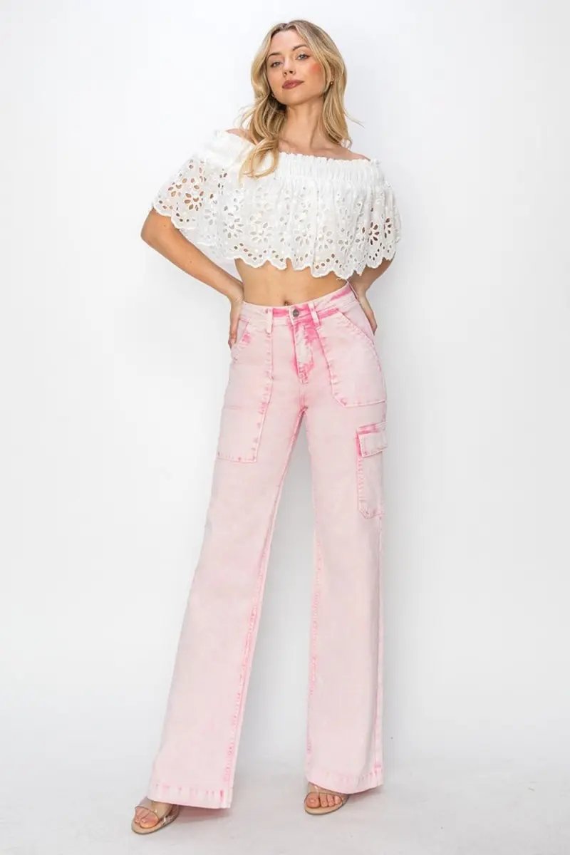 Women's Cargo Jeans Cargo Jeans - High Rise - Everyday Denim