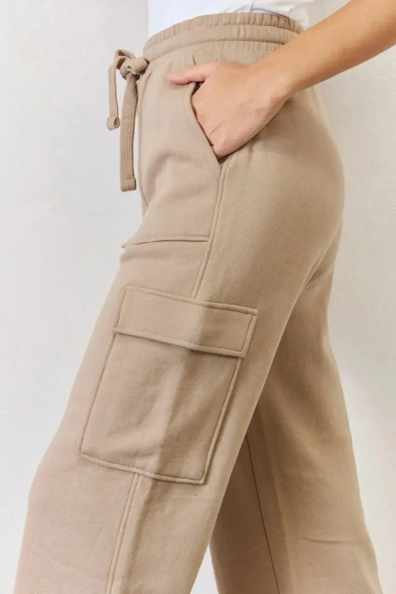 Trendsi Cargo Pants Women's Everyday High Waist Wide Leg Trousers - Comfy Fit