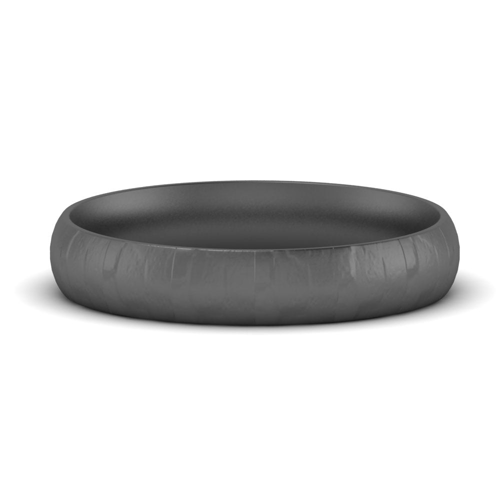 5 Mm Lightweight Rock Texture Mens Wedding Band