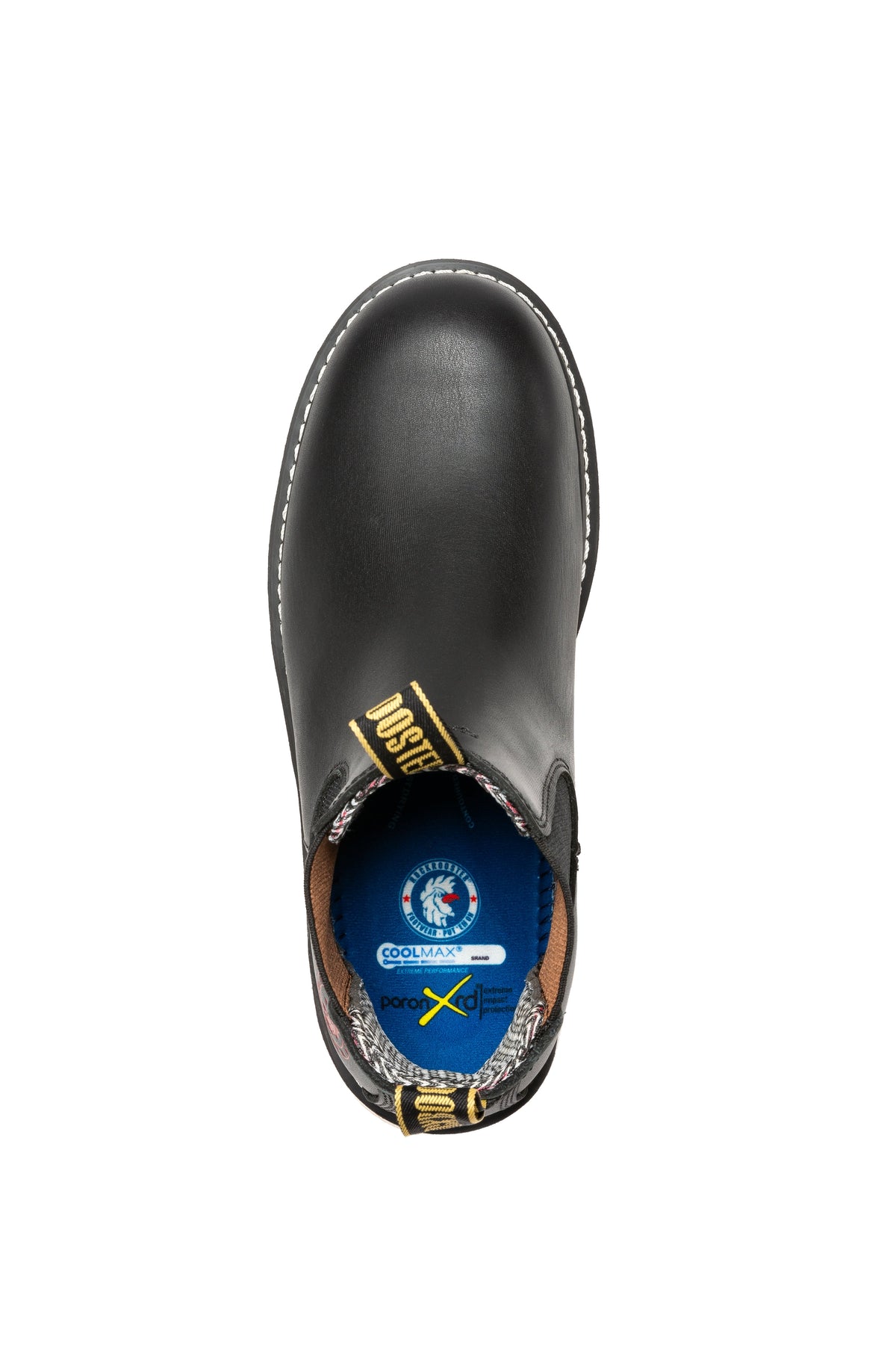 ROCKROOSTER Capitola Botas de trabajo de cuña de 6 pulgadas con puntera de acero negras para hombre SAP101