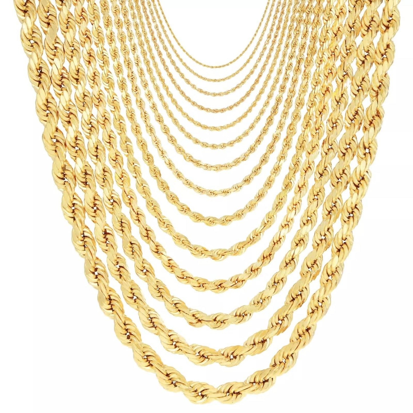 Rope Chain in Yellow Gold - 2mm