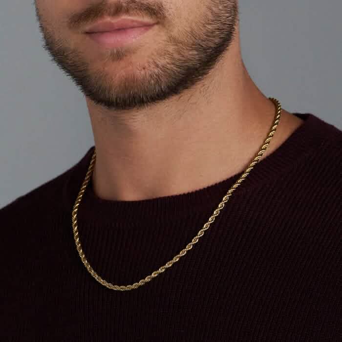 Rope Chain in Yellow Gold - 3mm