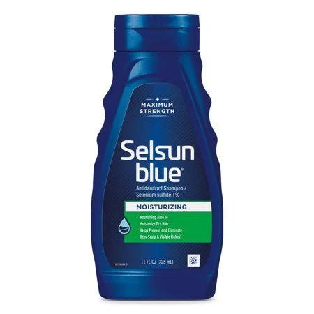 Selsun Blue Maximum Strength Moisturizing Anti-Dandruff Shampoo, 11 oz