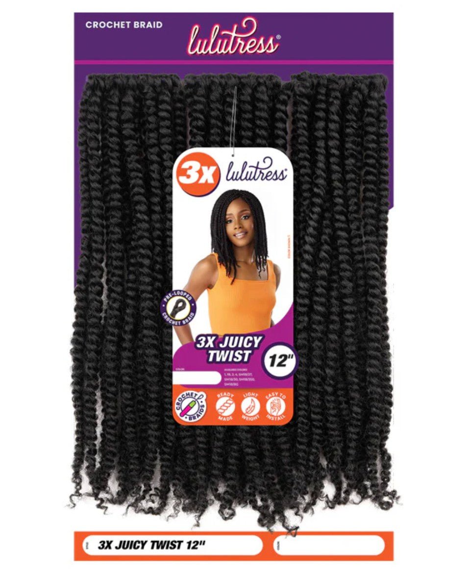 Sensationnel Lulutress Crochet Braiding Hair 3X Juicy Twist 12", #4