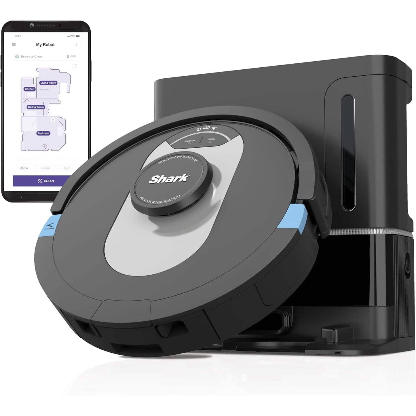 Shark RV2502AE AI Ultra Robot Vacuum with XL HEPA Self-Empty Base (Refurbished)