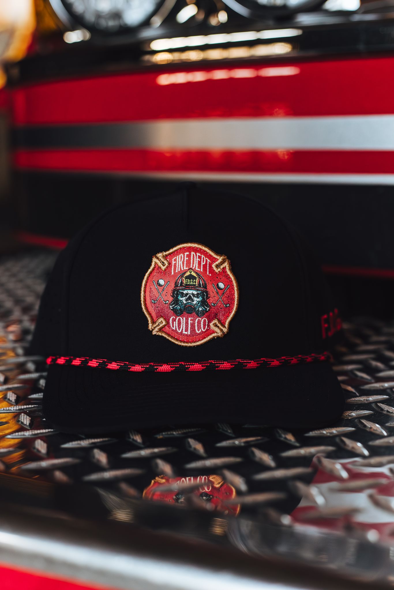 Gorra de golf con cuerda y calavera F.D.G.C.