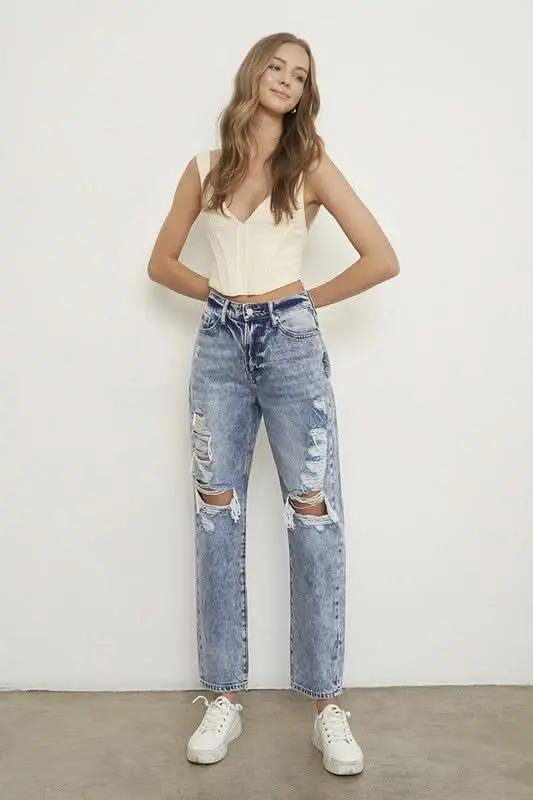 Jeans de mujer Jeans - Ajuste cómodo - Estilo boyfriend ajustado