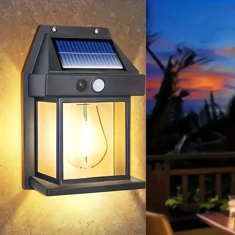 Solar-Powered Motion-Sensor Outdoor Wall Light