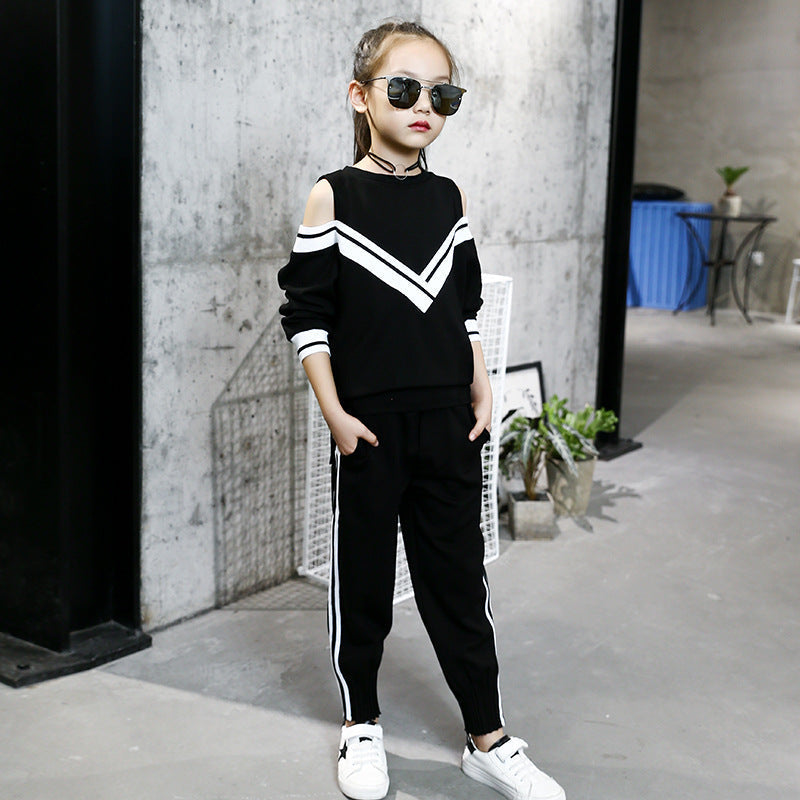 Spring and Autumn Girls' Cotton Pants Set for School - # GIAA22310004 & GIAA21310009 & BAAA51210072
