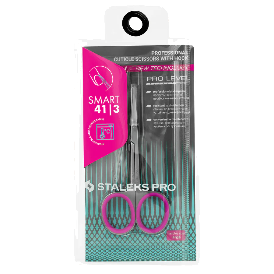 STALEKS PRO SMART 41 TYPE 3 PROFESSIONAL CUTICLE SCISSORS WITH HOOK SS-41/3- STALEKS™