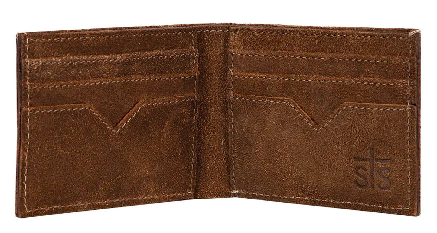 Billetera plegable STS de piel de vaca para hombre II