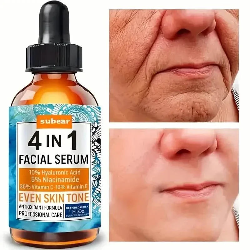 Subear 4-In-1 Facial Serum - Hydrates, Repairs, and Rejuvenates Skin with Hyaluronic Acid