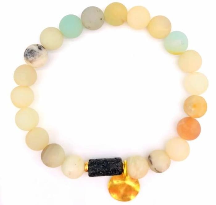 Sun Goddess Lava Stone Essential Oil Bracelet Light